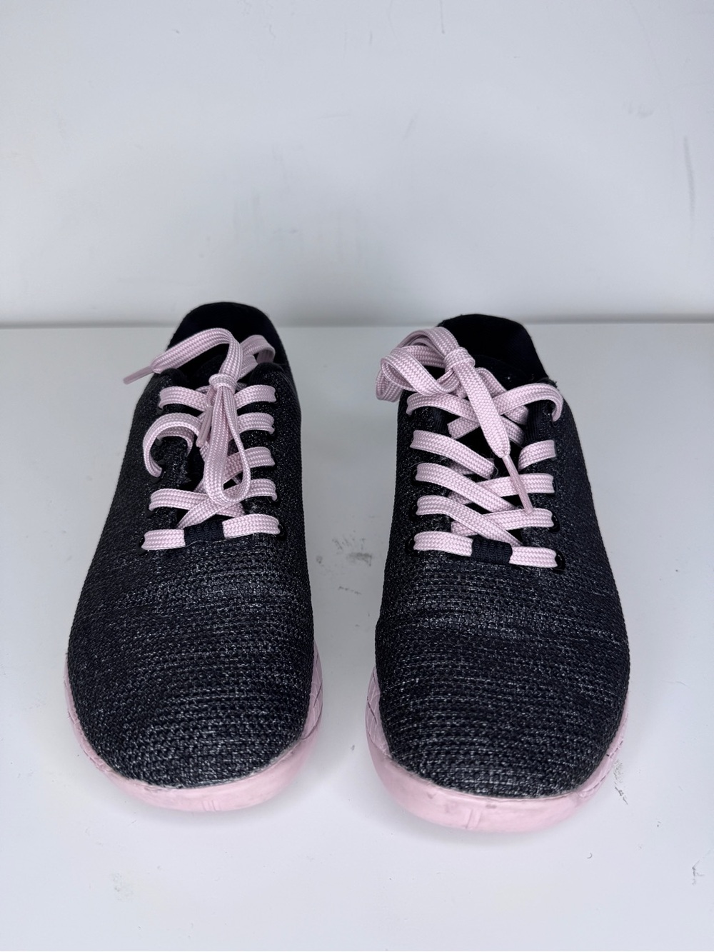 NOBULL Black Heather Light Dusty Pink Trainer Sneakers 6.5 - Picture 2 of 6